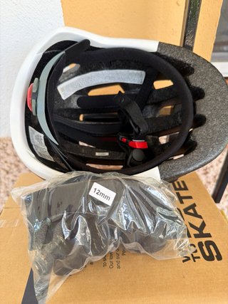 Casco Bici/Patin Donna Bianco con Design