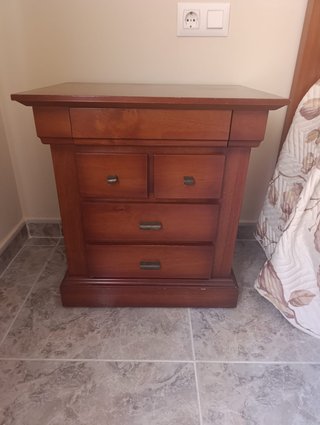 Dormitorio completo madera 5 piezas