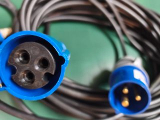 Cable alargador eléctrico camping, 15 metros