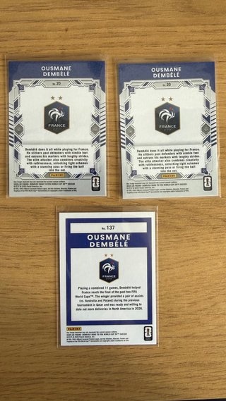 Lote 3 cartas Ousmane Dembélé