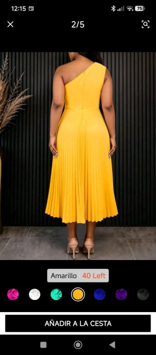 Vestido fiesta amarillo talla M