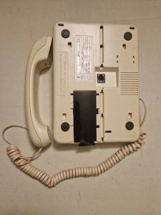 Teléfono fijo Forma beige antiguo
