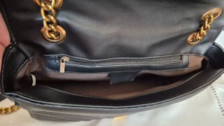 Borsa GG donna nera con catena oro no brand
