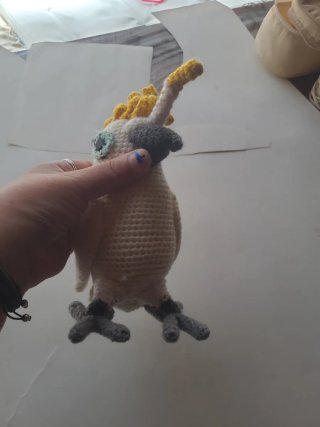 Peluche Cacatúa Amigurumi