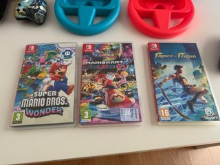 Nintendo Switch OLED con juegos y accesorios