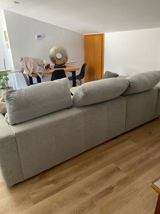 Sofá 3 plazas reclinable gris