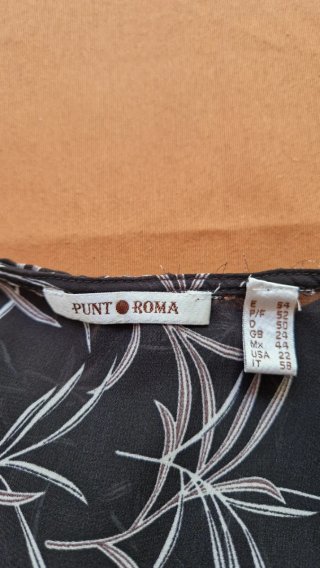 Blusa Punt Roma Negra Transparente Talla 2XL