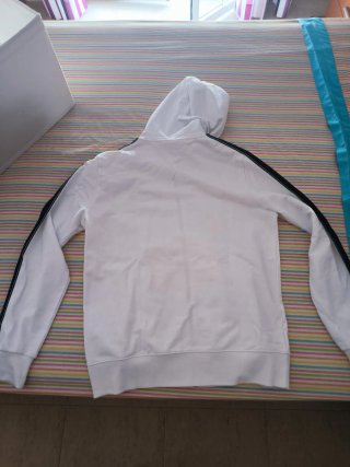 Sudadera Tommy Hilfiger XL Cremallera y Gorro Blan