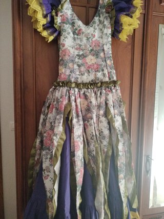 Vestido de gitana floral talla 42