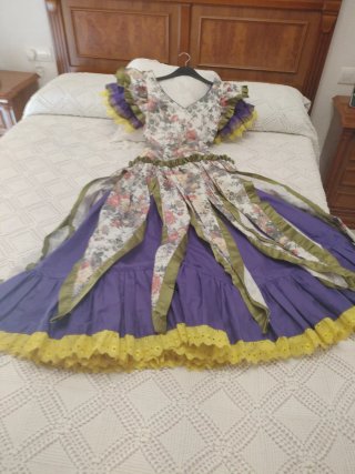 Vestido de gitana floral talla 42