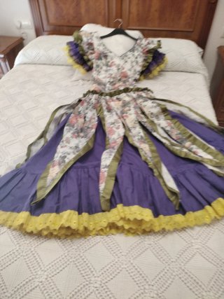 Vestido de gitana floral talla 42