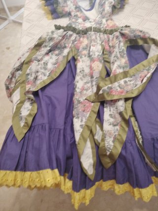 Vestido de gitana floral talla 42