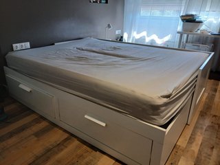 Cama Diván Blanca con Cajones