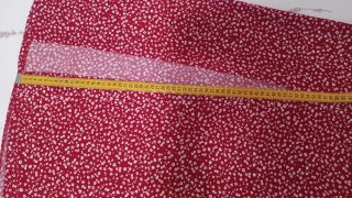 Vestido Mango rojo y blanco estampado