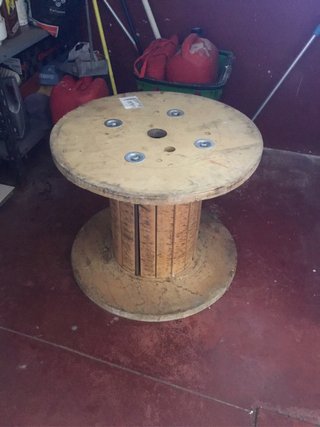Bobina de madera grande, para mesa