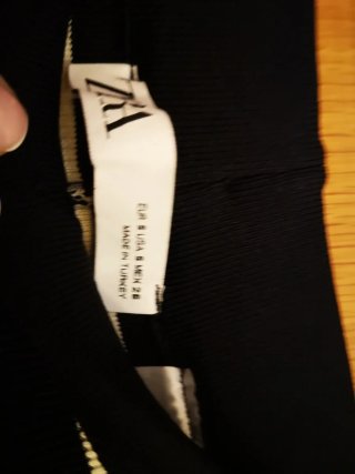 Pantalón Zara rayas blanco y marino