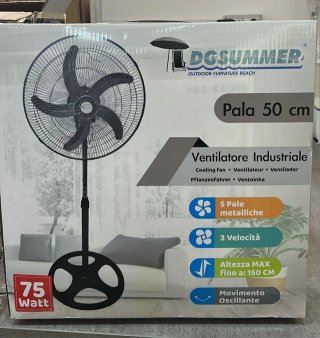 Ventilatore a piantana silenzioso in acciaio 75W