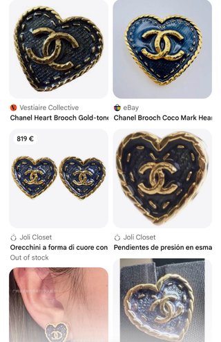 Anello Chanel Cuore e logo Oro
