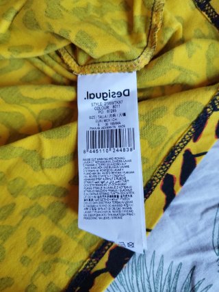 Camiseta Desigual Estampada Amarilla
