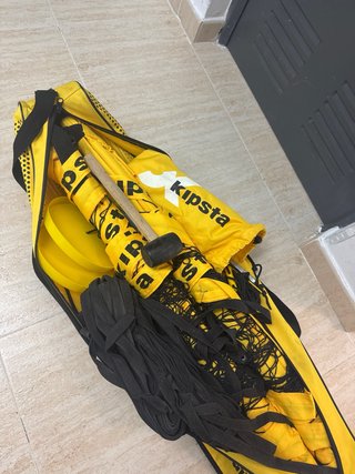 Red  Voleibol Playa Kipsta com su funda ( 2 usos )
