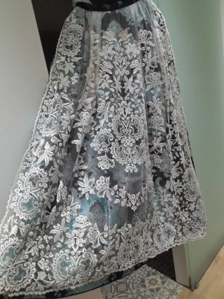 Traje de Fallera azul y negro +zapatos T.38