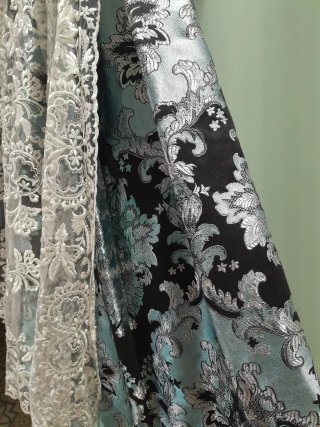 Traje de Fallera azul y negro +zapatos T.38