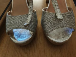 Zapatos de fiesta plateados Talla 37