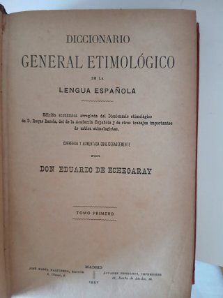 Diccionario General de Etimología, edición 1887