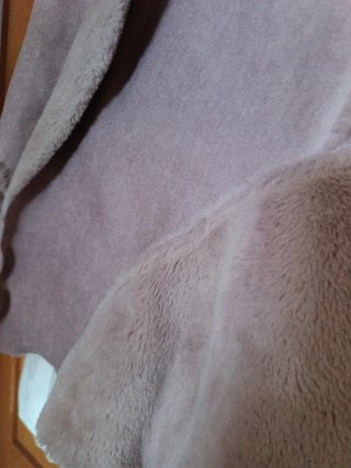 Chaleco pelo rosa empolvado Talla M/L