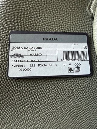 Borsa Prada Saffiano Travel Grigio