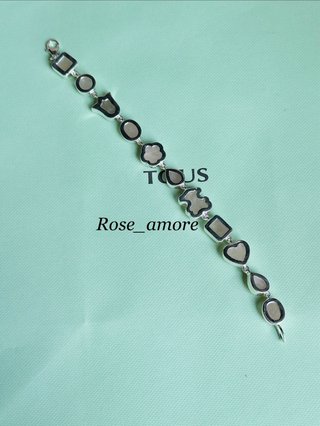 Pulsera Tous Cuarzo rosa y plata