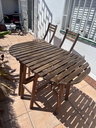 Mesa plegable exterior ASKHOLMEN + 4 sillas