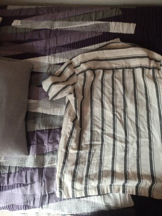Camisa Zara Rayas Beige y Negro