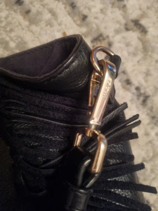 Bolso Grande Maje Negro con Flecos