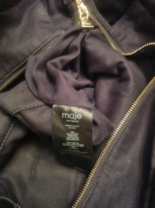 Bolso Grande Maje Negro con Flecos
