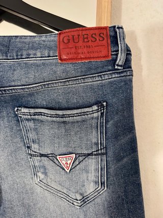 Jeans Guess Skinny Hombre Talla M Desgastados
