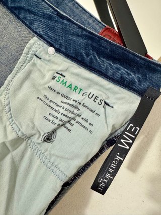Jeans Guess Skinny Hombre Talla M Desgastados