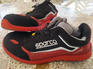 Sparco Nitro Zapatos de Seguridad Negros/Rojos