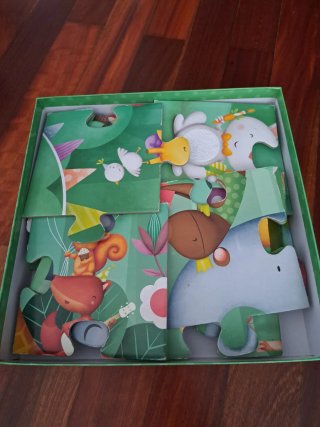 Puzzle de piezas grandes con texturas