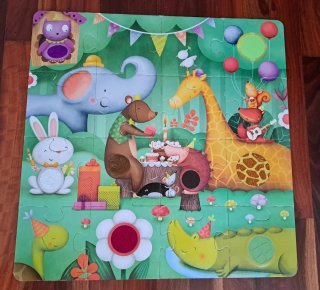 Puzzle de piezas grandes con texturas