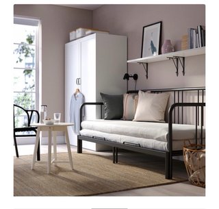 Diván cama IKEA negro 80x200