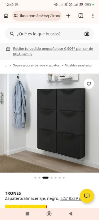 Zapatero Ikea Trones Negro