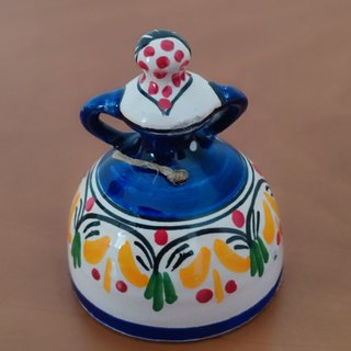 Campanilla cerámica Talavera de la Reina. Vintage