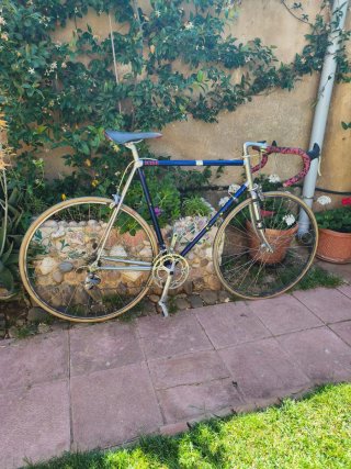 Bicicleta de carretera azul