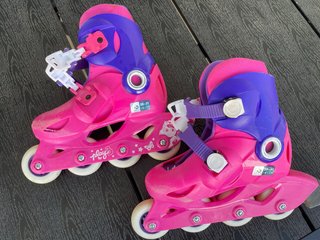 Patines Oxelo Niña Talla 28-30 Rosa/Morado