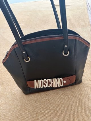 Bolso Moschino Negro Logo Metálico Y2K Vintage