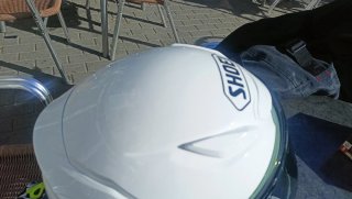 Casco de moto blanco Shoei