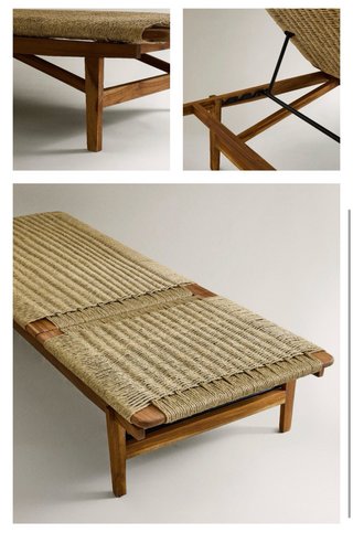 Tumbona Zara Home teca y yute