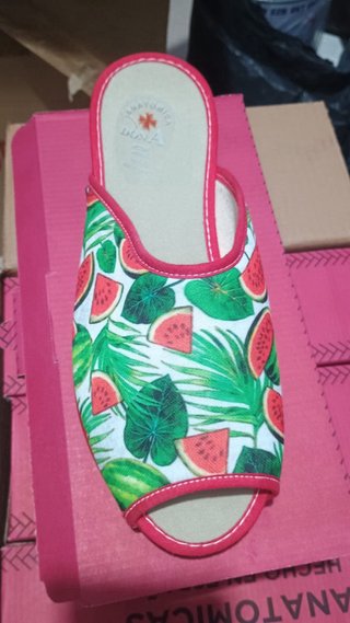 Zapatillas casa mujer naranjas