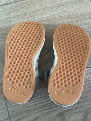 Zapatillas Adidas Gris Velcro Niños